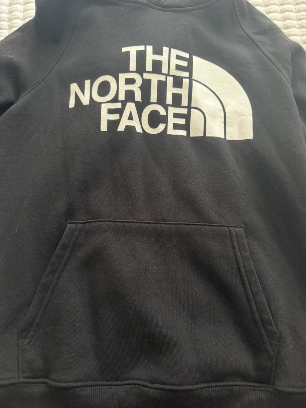 The North Face Black Hoodie with White Logo